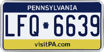 PA license plate LFQ6639