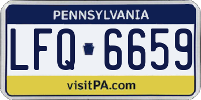 PA license plate LFQ6659