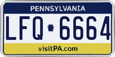 PA license plate LFQ6664
