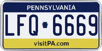 PA license plate LFQ6669