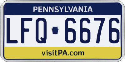 PA license plate LFQ6676