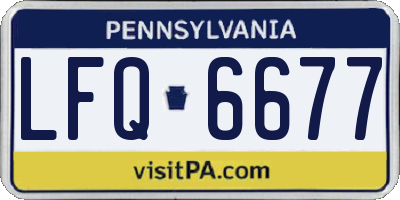 PA license plate LFQ6677