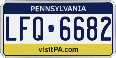 PA license plate LFQ6682