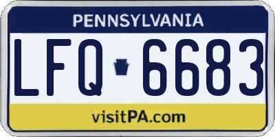 PA license plate LFQ6683