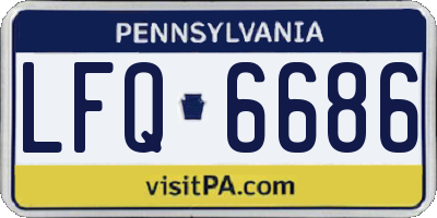 PA license plate LFQ6686