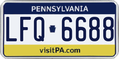 PA license plate LFQ6688