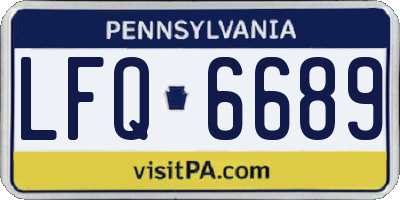 PA license plate LFQ6689
