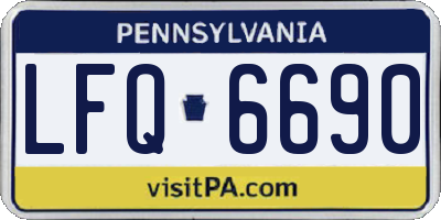 PA license plate LFQ6690