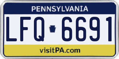 PA license plate LFQ6691
