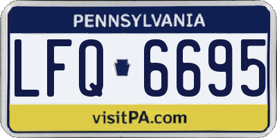 PA license plate LFQ6695