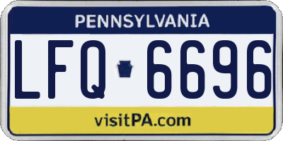 PA license plate LFQ6696