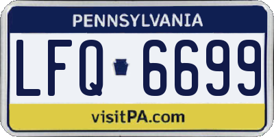 PA license plate LFQ6699