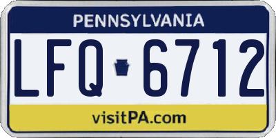 PA license plate LFQ6712