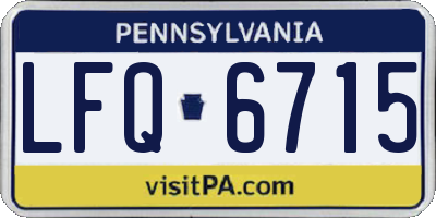 PA license plate LFQ6715