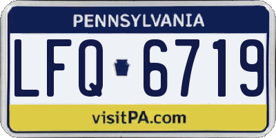 PA license plate LFQ6719