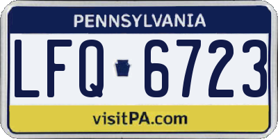 PA license plate LFQ6723