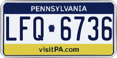 PA license plate LFQ6736