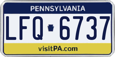 PA license plate LFQ6737