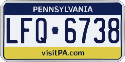 PA license plate LFQ6738