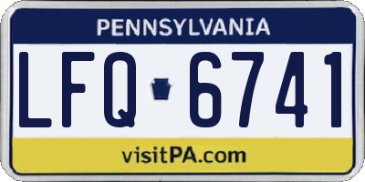 PA license plate LFQ6741