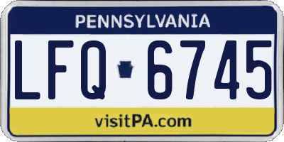 PA license plate LFQ6745
