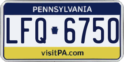 PA license plate LFQ6750