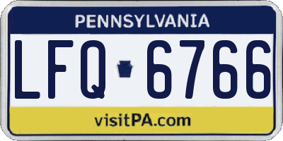 PA license plate LFQ6766