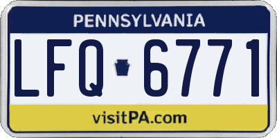 PA license plate LFQ6771
