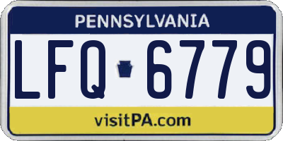 PA license plate LFQ6779