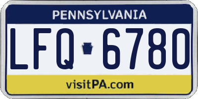 PA license plate LFQ6780