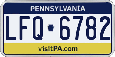 PA license plate LFQ6782