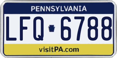 PA license plate LFQ6788