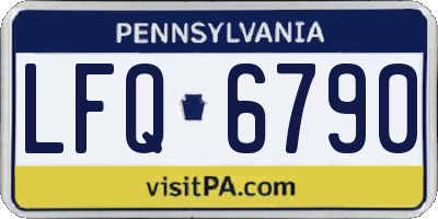 PA license plate LFQ6790