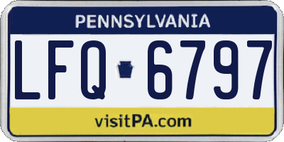 PA license plate LFQ6797