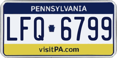 PA license plate LFQ6799