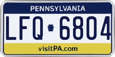 PA license plate LFQ6804
