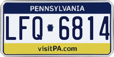 PA license plate LFQ6814