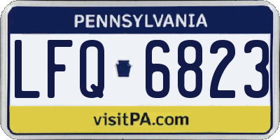 PA license plate LFQ6823