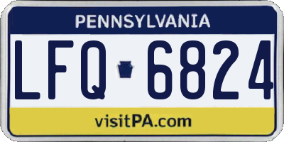 PA license plate LFQ6824