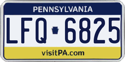 PA license plate LFQ6825