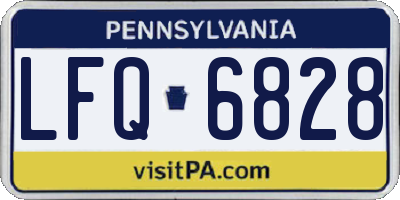 PA license plate LFQ6828