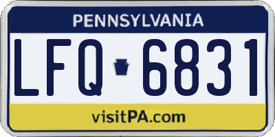 PA license plate LFQ6831