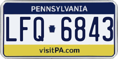 PA license plate LFQ6843