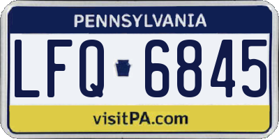 PA license plate LFQ6845