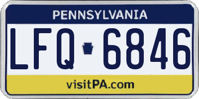 PA license plate LFQ6846
