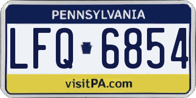 PA license plate LFQ6854