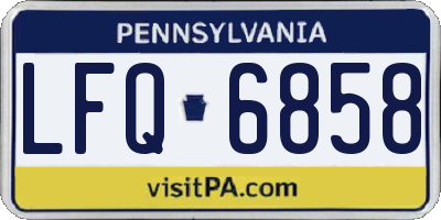 PA license plate LFQ6858