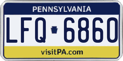 PA license plate LFQ6860
