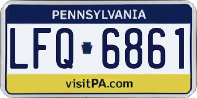 PA license plate LFQ6861