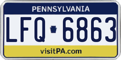 PA license plate LFQ6863